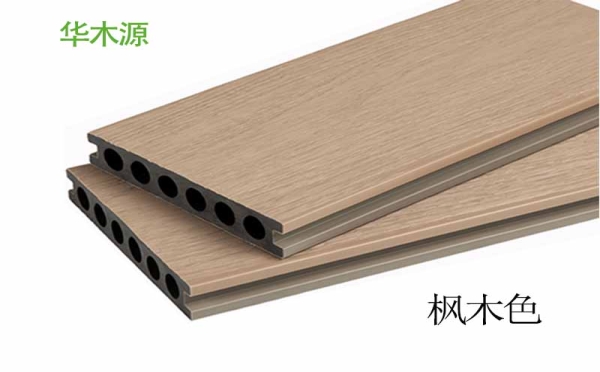 華木源共擠塑木板140-23mm圓孔楓木色